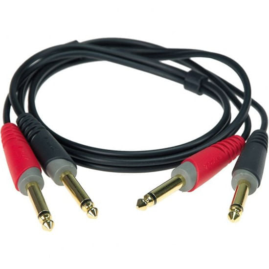 Cable de audio Klotz AT-JJ0200 jack 1/4 x2 de 2 metros