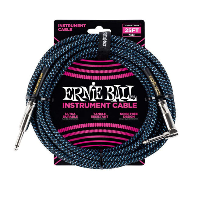 Cable para instrumento Ernie Ball P06060 7.5 mts Blue/Black