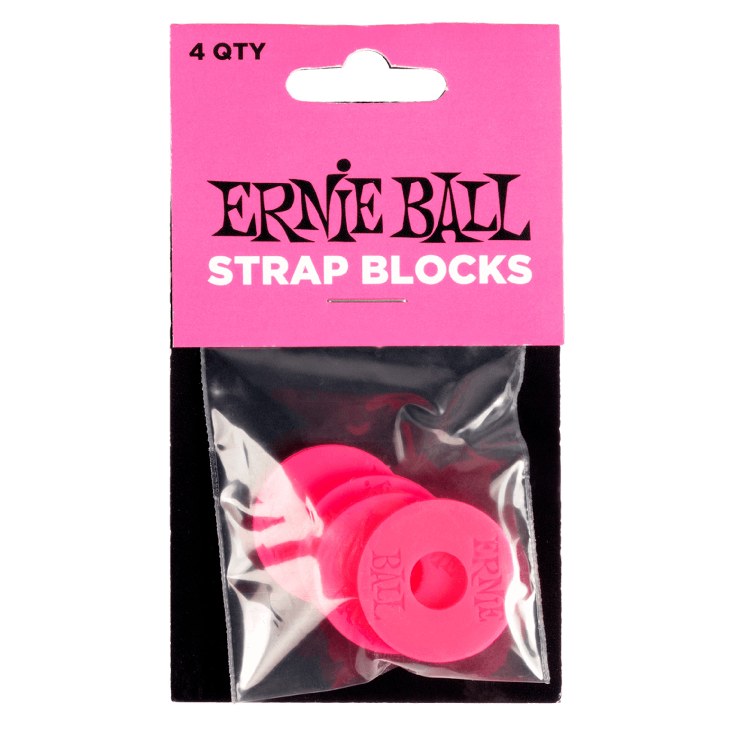 Straps Blocks Ernie Ball P05623 Rosado 4 unidades