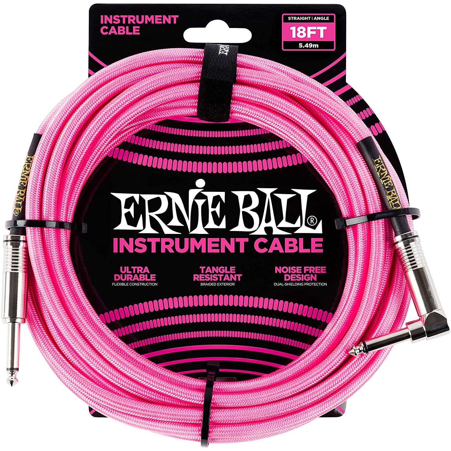 Cable de instrumento Ernie Ball P06082 - 5.4m - Neon Pink