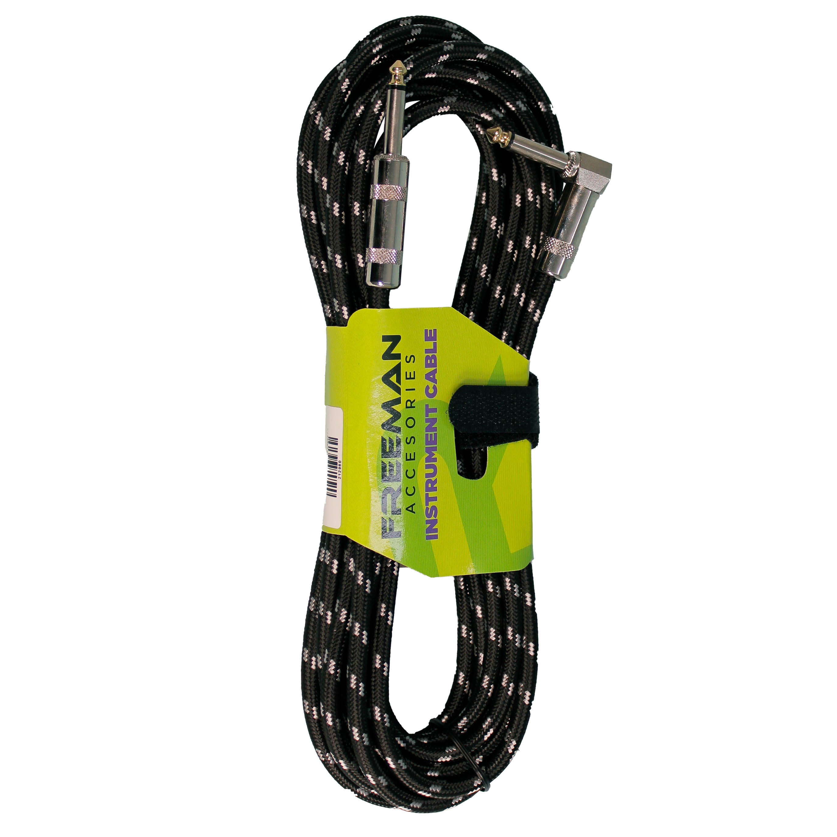 Cable de instrumento Freeman 6 metros trenzado 6MT-TREN BK