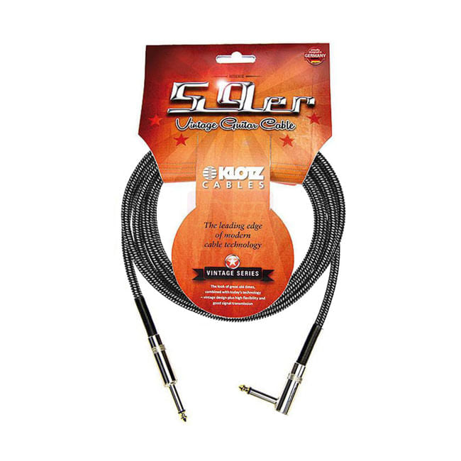Cable de instrumento Klotz VINA-450 - 4.5 mts Negro y Blanco