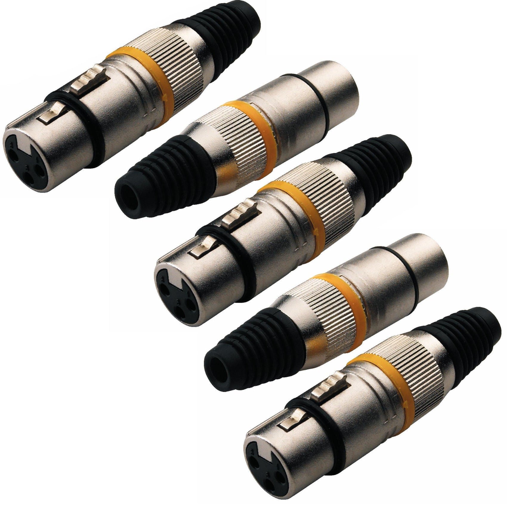 Set de conectores XLR hembra Rockcable RCL10001M - 5 piezas