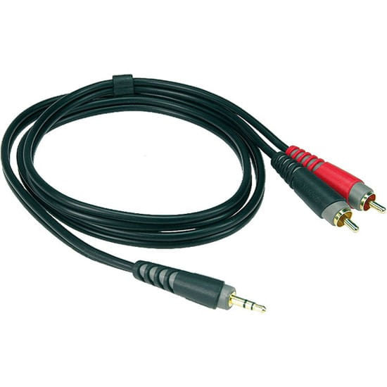 Cable audio Klotz AY7-0300 mini jack str(1/8) RCA Gold x2 3m