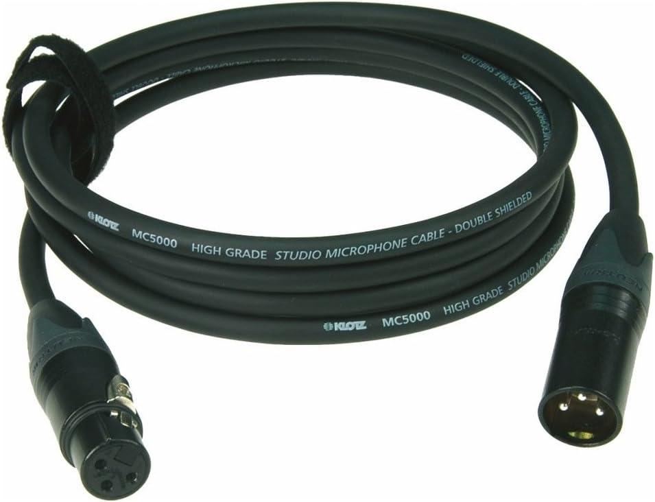 Cable de micrófono Klotz XLR M5FM06 6 mts - color negro