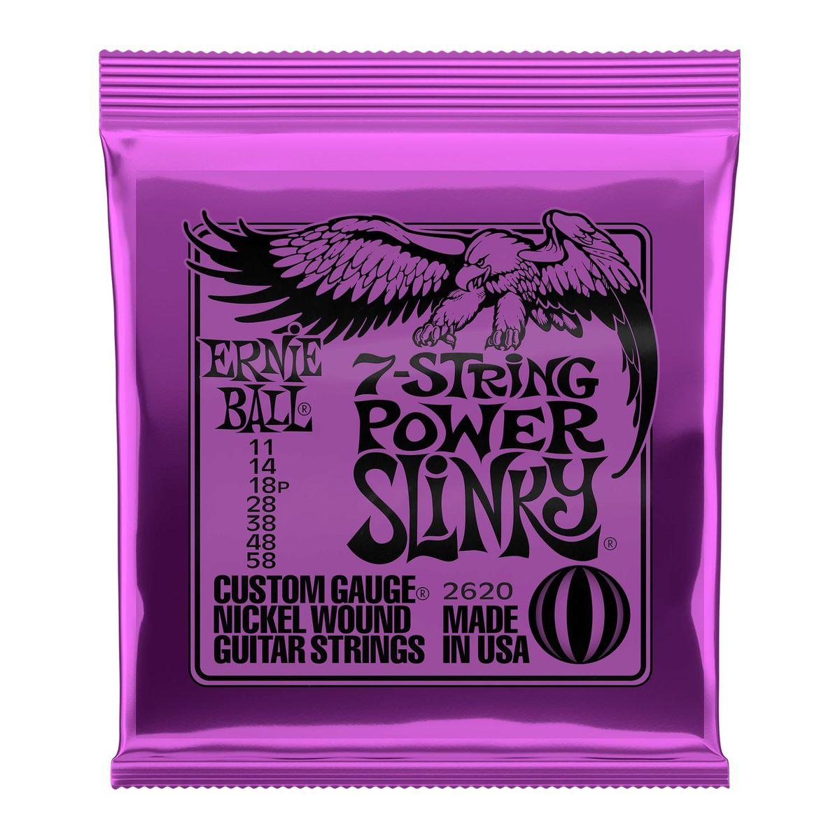 Set de cuerdas de guitarra eléctrica Ernie Ball 2620 7 11/58