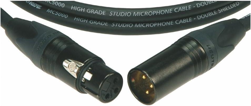Cable de micrófono Klotz XLR M5FM06 6 mts - color negro