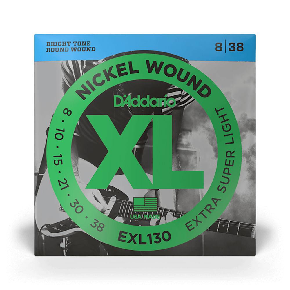 Set cuerdas Daddario guitarra eléctrica EXL130 8-38