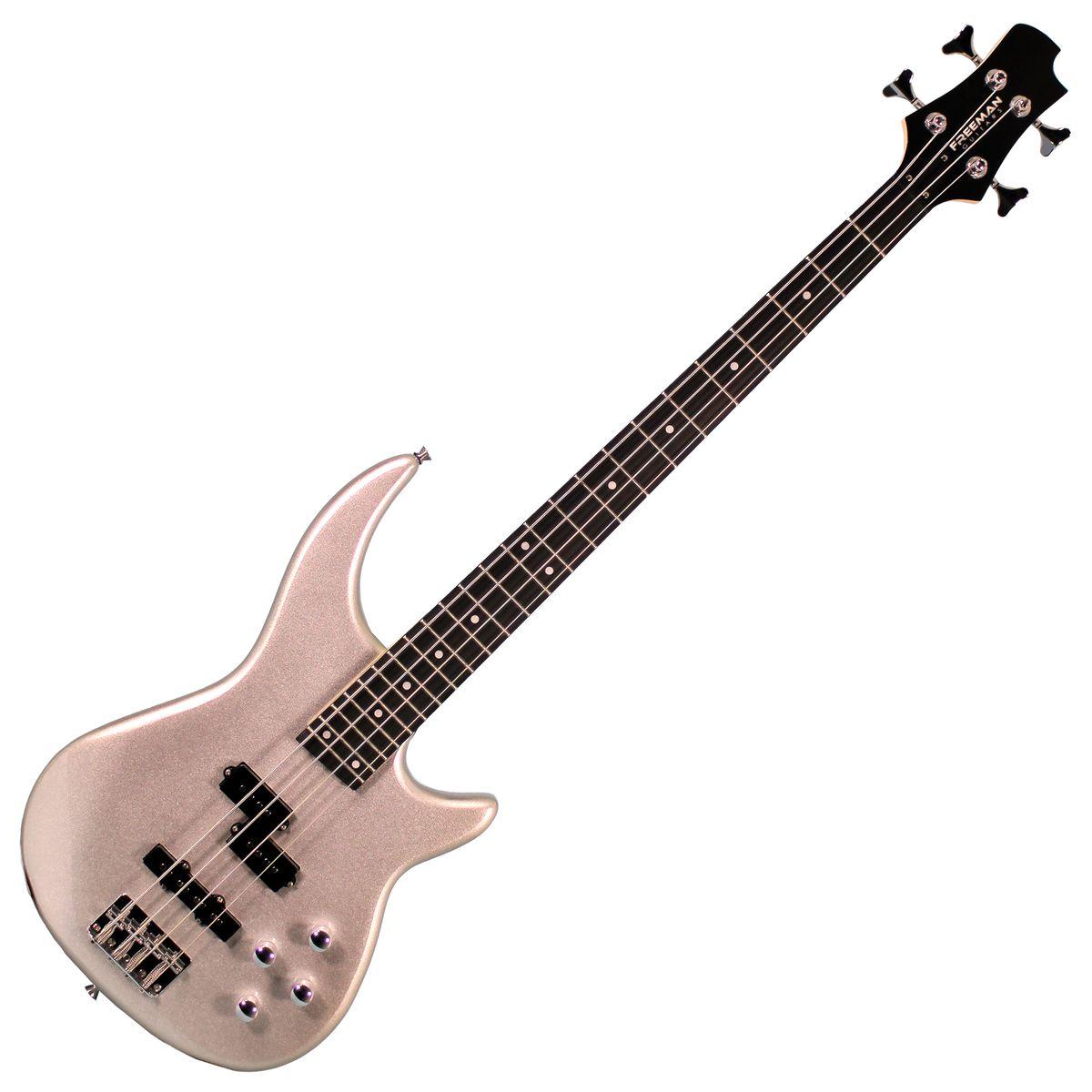 Bajo eléctrico Freeman E84 PJ Activo Silver Plateado