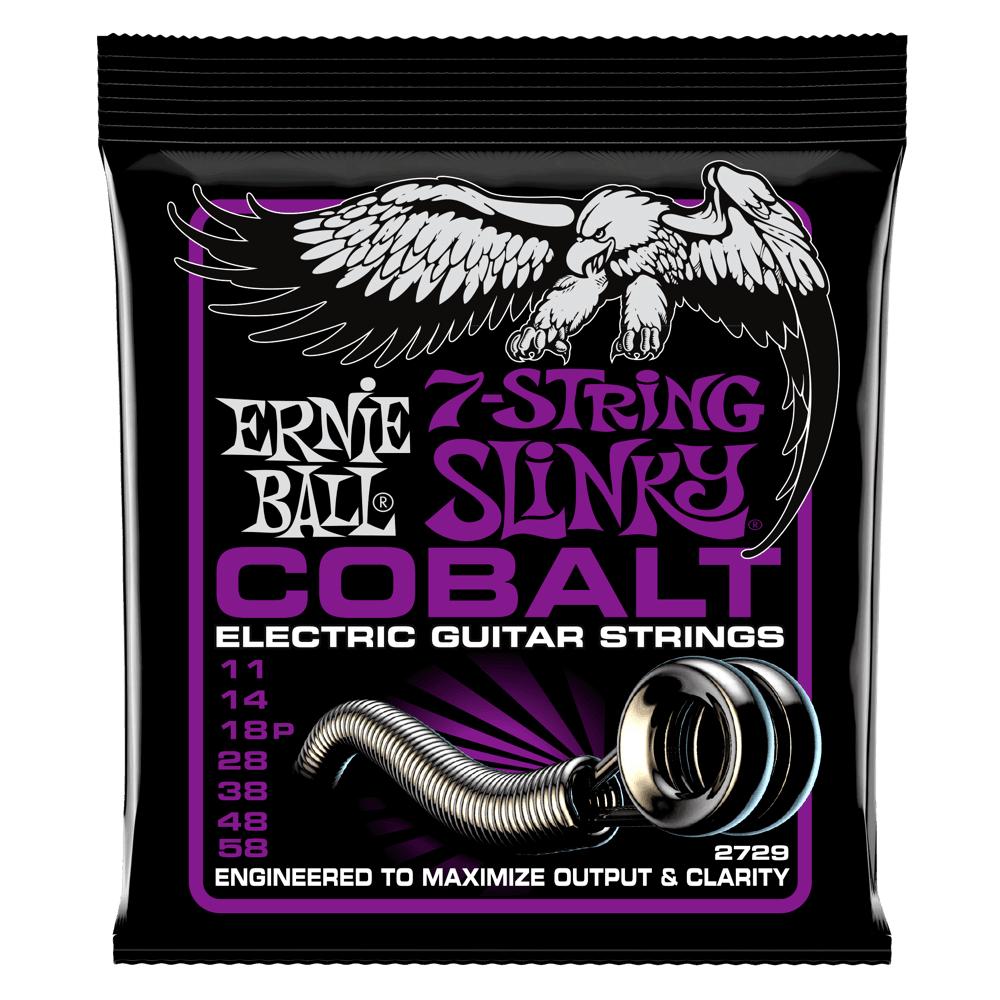 Cuerdas Guitarra Eléctrica 7 Cuerdas Ernie Ball 2729 Cobalt