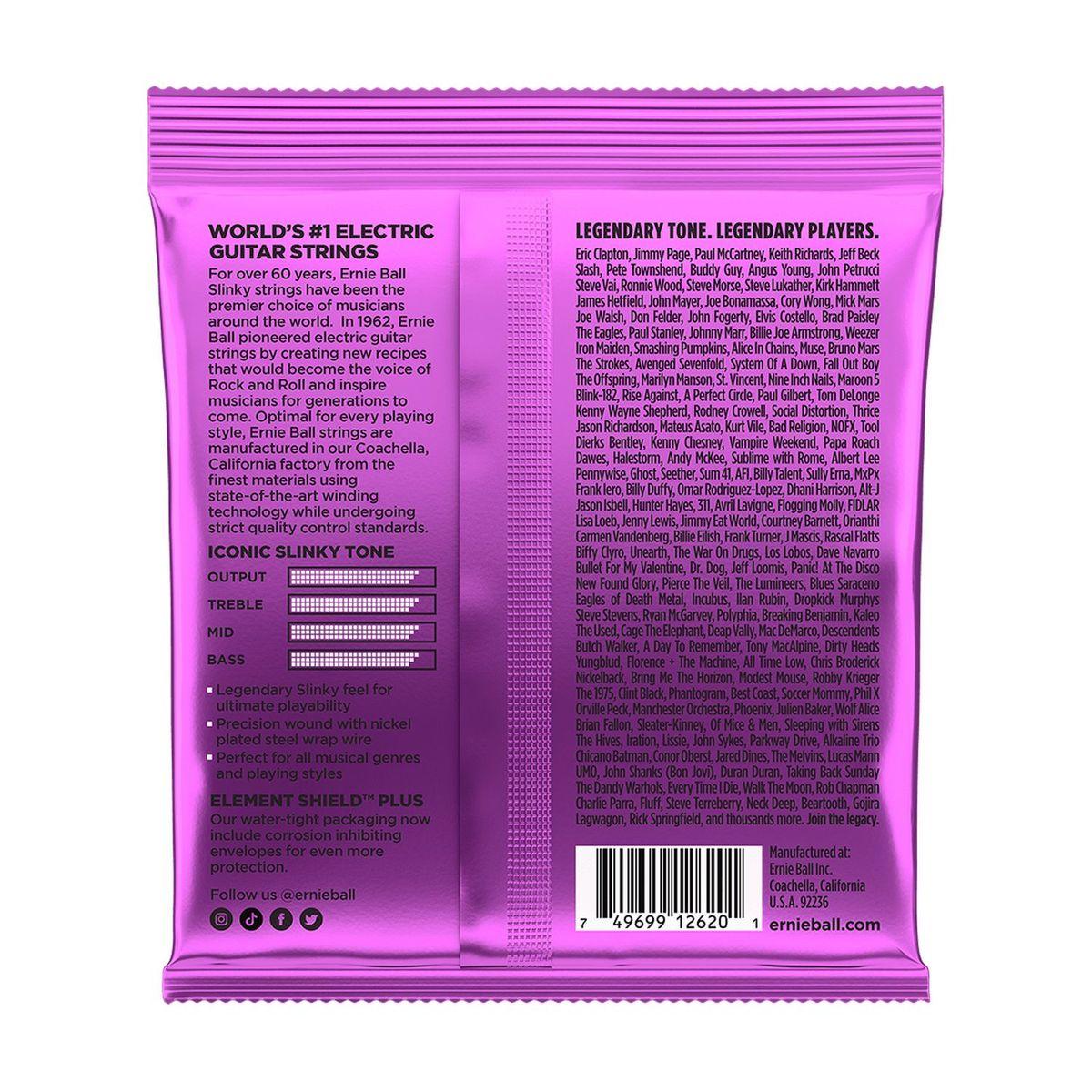Set de cuerdas de guitarra eléctrica Ernie Ball 2620 7 11/58