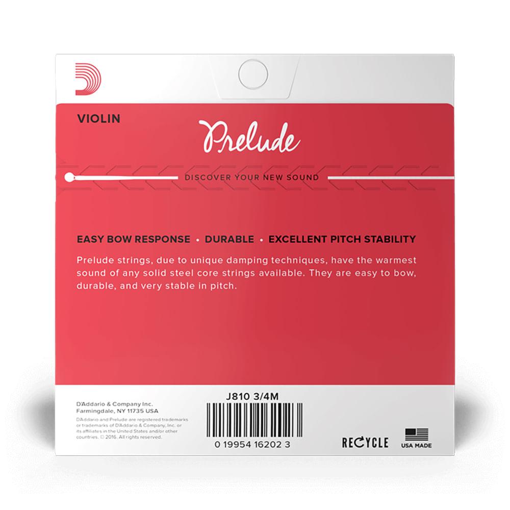 Set de cuerdas para violín Daddario J810 3/4M 3/4 medium