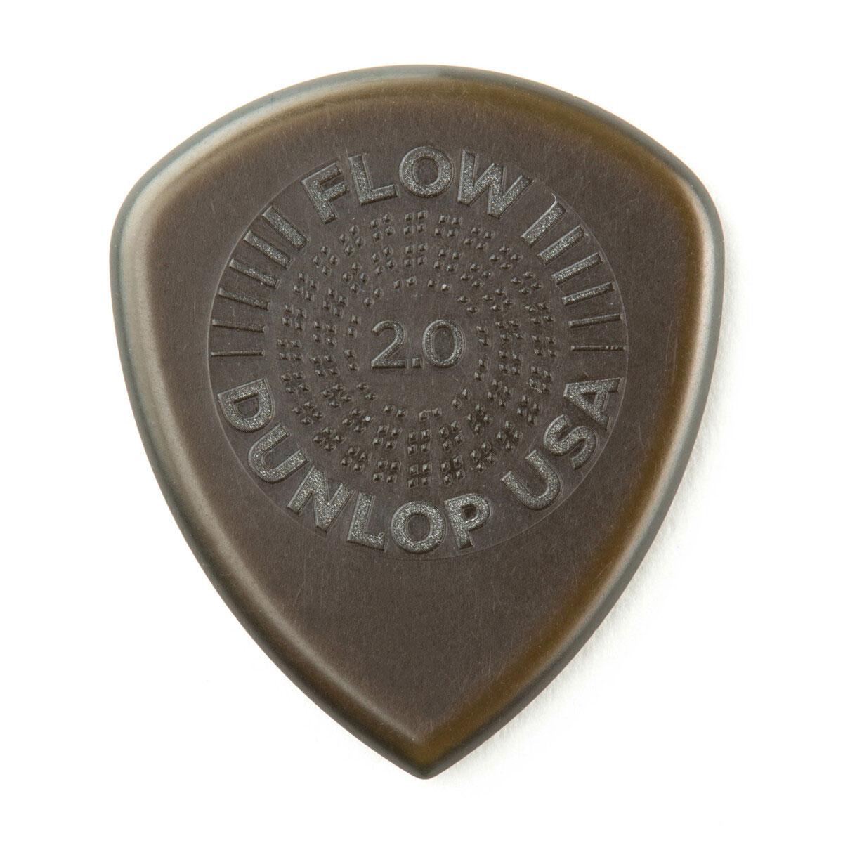 Pack de 6 uñetas Dunlop FLOW STANDARD GRIP 2.0MM 549P200
