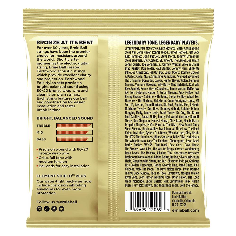 Set de Cuerdas de guitarra Nylon Ernie Ball 2069 NYLON