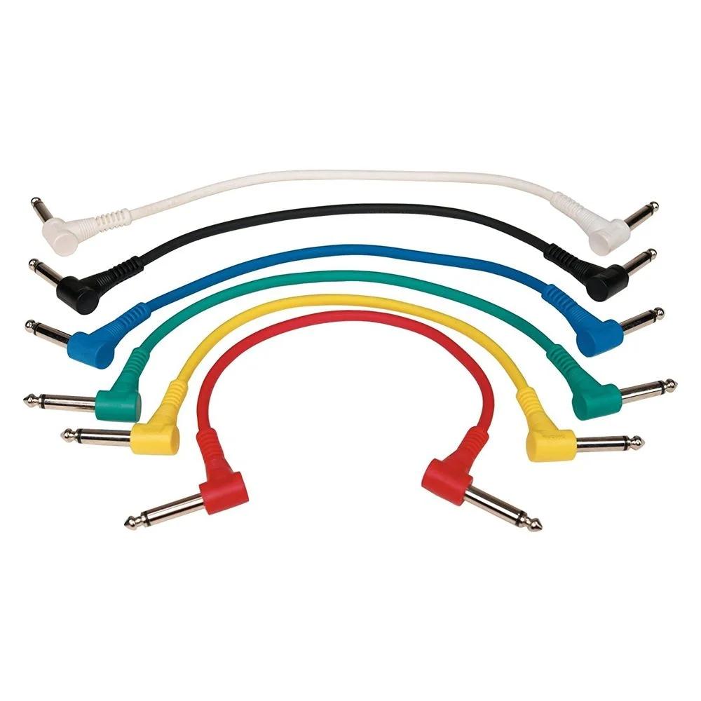Pack de 6 cables patch para efectos Rockbag RCL30031D5