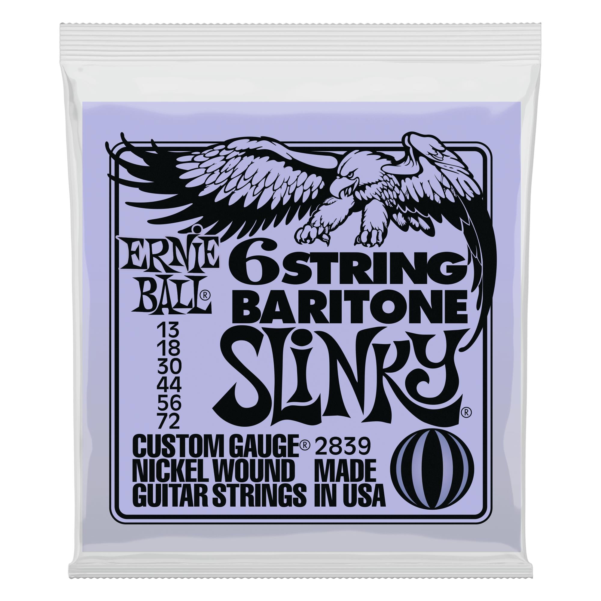 Cuerdas guitarra eléctrica Barítono Ernie Ball 2839 13/72