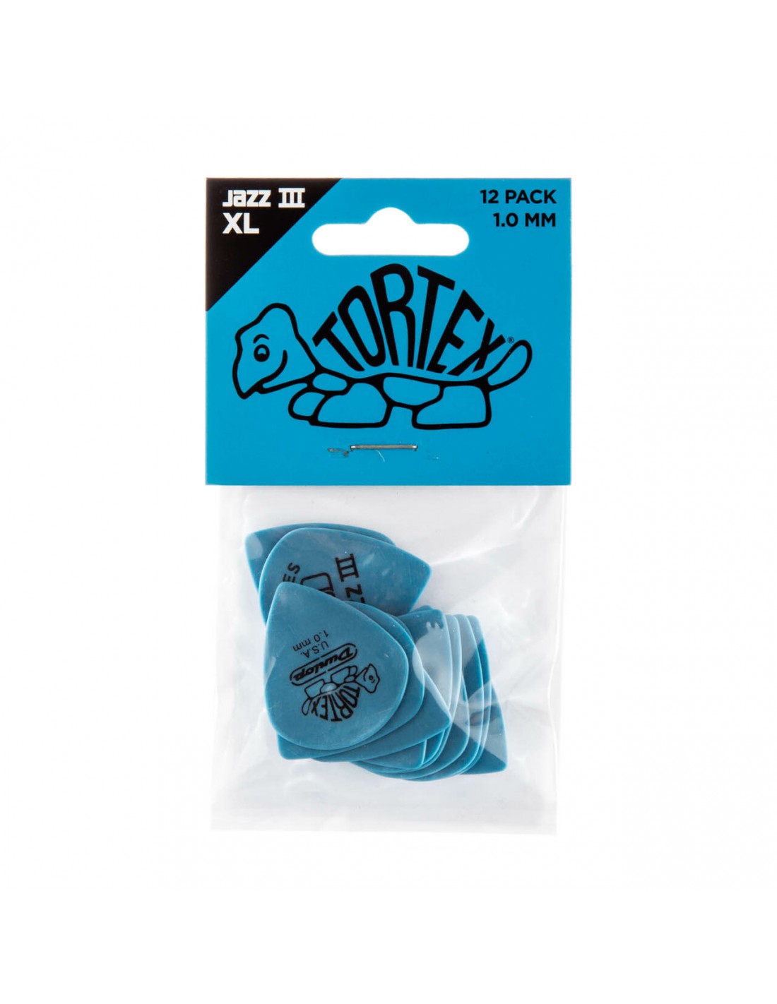 Pack de 12 uñetas Dunlop 418P 1.0 TORTEX
