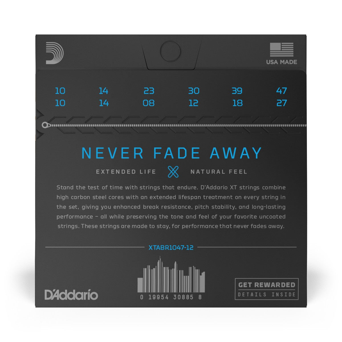 Cuerdas Guitarra Acústica 12 Cuerdas D'addario XTABR1047-12