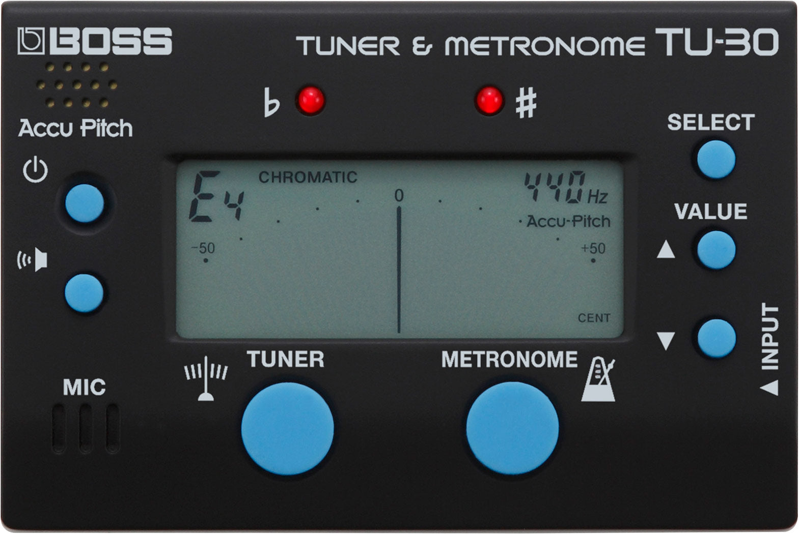 Afinador cromático / metrónomo Boss TU-30