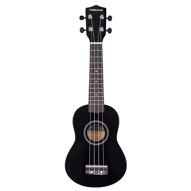 Ukelele soprano Freeman UK201 negro funda y Cuerdas Aquila