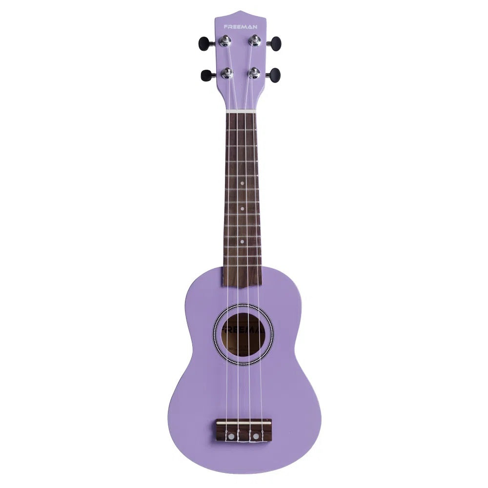 Ukelele soprano Freeman UK201 violeta funda Cuerdas Aquila